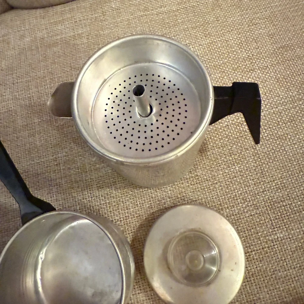 VTG Child’s Silver Coffee Pot and cooking Pot